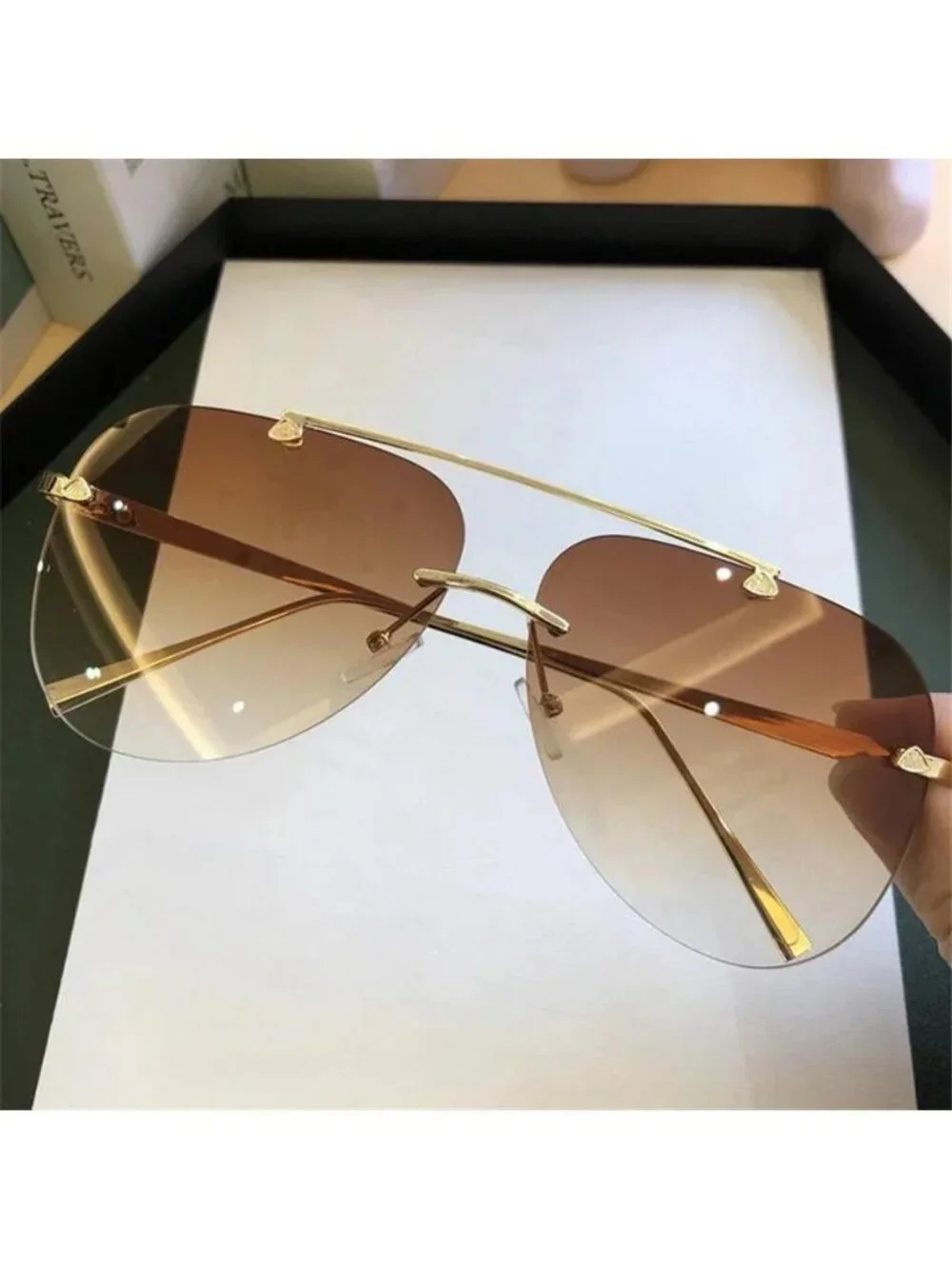 Retro Rimless  Sunglasses